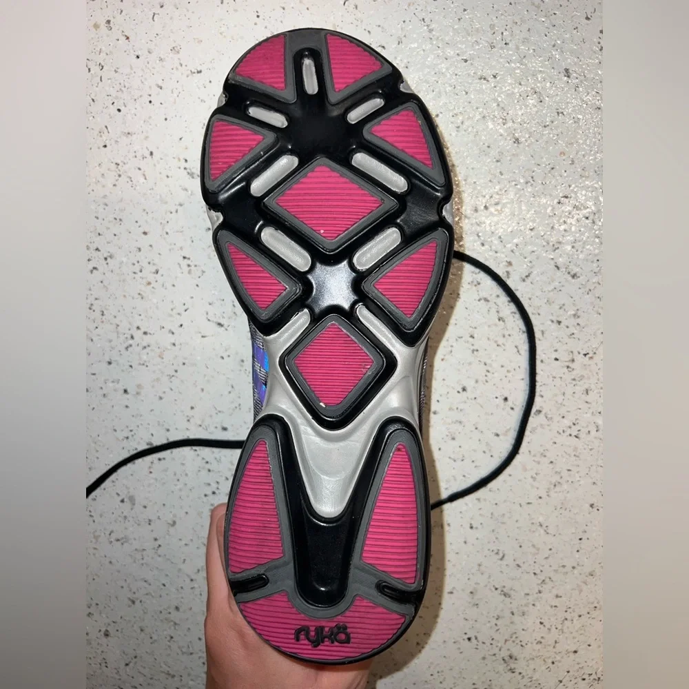 Ryka Women’s ReZorb Black/Purple/Reflective Running Shoes Size 7 - Picture 4 of 5
